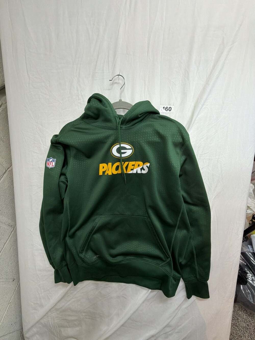 Nike Green Bay Packers Therma-Fit Hoodie Size Large Green NFL Sweatshirt